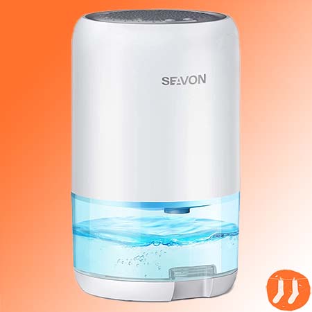 SEAVON Small 35 oz. dehumidifier for 280 sq. ft. home with 2 operating modes